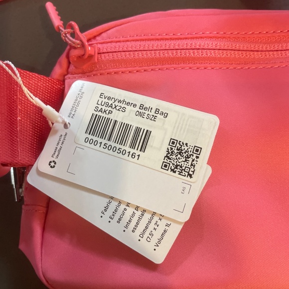 Lululemon Everywhere Belt Bag 1L Sakura Pink NWT - Picture 6 of 6